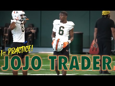 JoJo Trader's First Spring Practice at Miami | Speed & Quickness in Drills