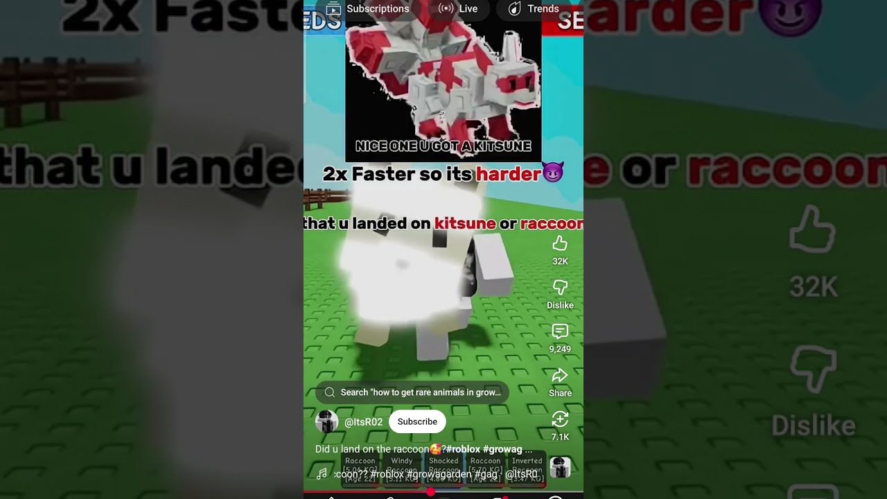 I Landed On The Kitsune Creds To ItsR02 Growagarden