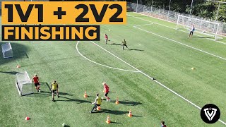 1v1  2v2 Finishing game | Football  Soccer drills | Thomas Vlaminck