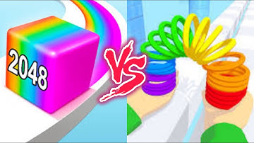 Jelly Run 2048 VS Toy Spring- All Levels SpeedRun Gameplay Android iOS Ep1