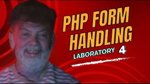 Laboratory 4: PHP Form handling