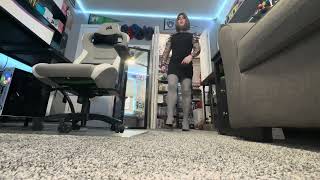 Crossdresser Kayla - Walking in black heels & gray nylons