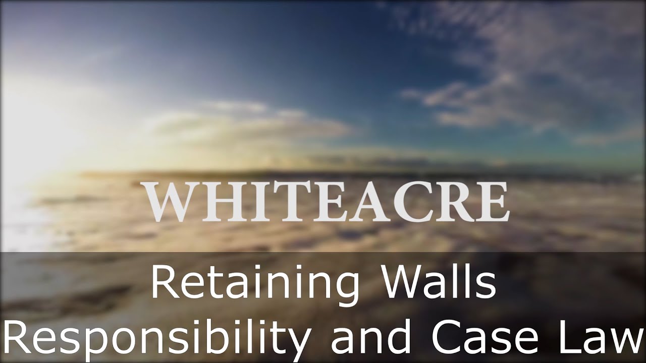 Whiteacre Whiteacre Legal Retaining Walls - YouTube