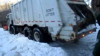 Sanitation Truck Stuck Dec 2010 Blizzard
