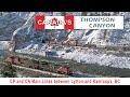 Canadas thompson canyon cp and cn in summer and winter