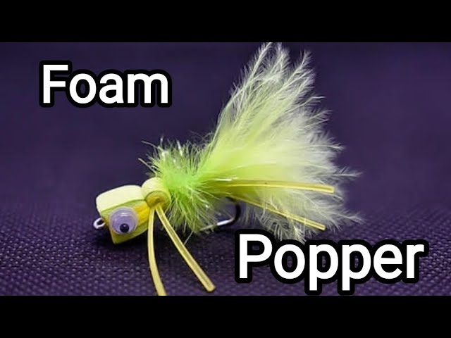 Make A Simple Flat Foam Popper Head - Bass Fly Tying - The Fly Guy