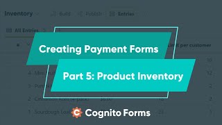Creating Payment Forms: Product Inventory