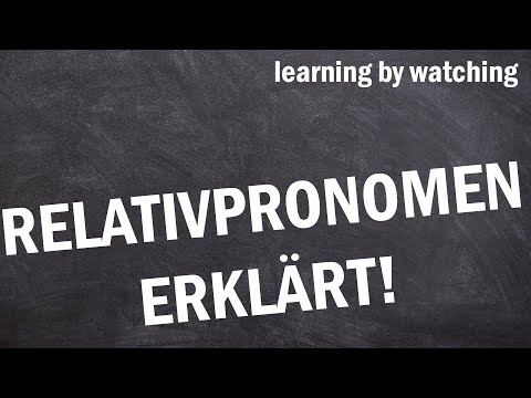Video: Ist wo Relativpronomen?