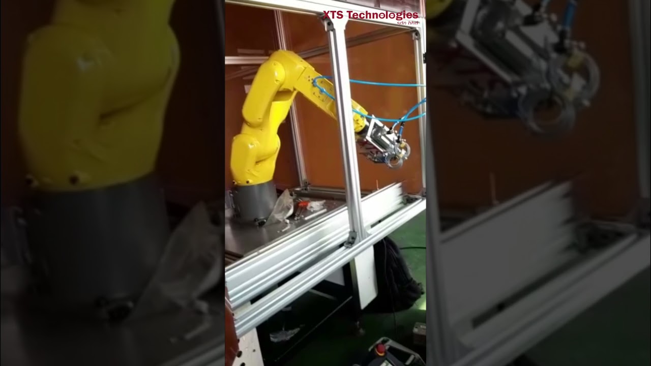 Fanuc robot deep hole deburring, polishing,handling with special pneumatic/electric actuator gripper
