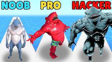 NOOB vs PRO vs HACKER in Monster Evolution