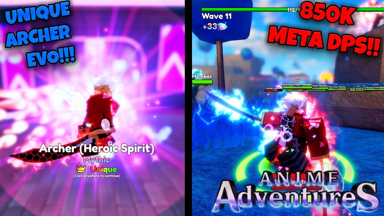 Showcasing New Evolved Archer Heroic Spirit Is INSANELY Strong In Anime  Adventures Update 17! 
