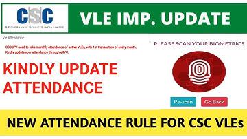 CSCSPV need to take monthly attendance of active VLEs with 1st transaction of every monthly tele law