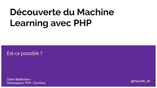 Machine learning avec PHP