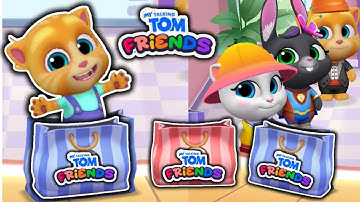 My Talking Tom Friends-(outfit7)Gameplay Walkthrough-part 20 (iOS,Android)-Enjoy rain🌦🌂🌧Shopping 🛍🛍