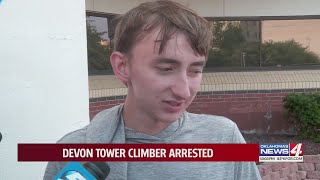 Man climbs OKC's Devon Tower in protest of abortion arrested for trespassing, released from jail hou