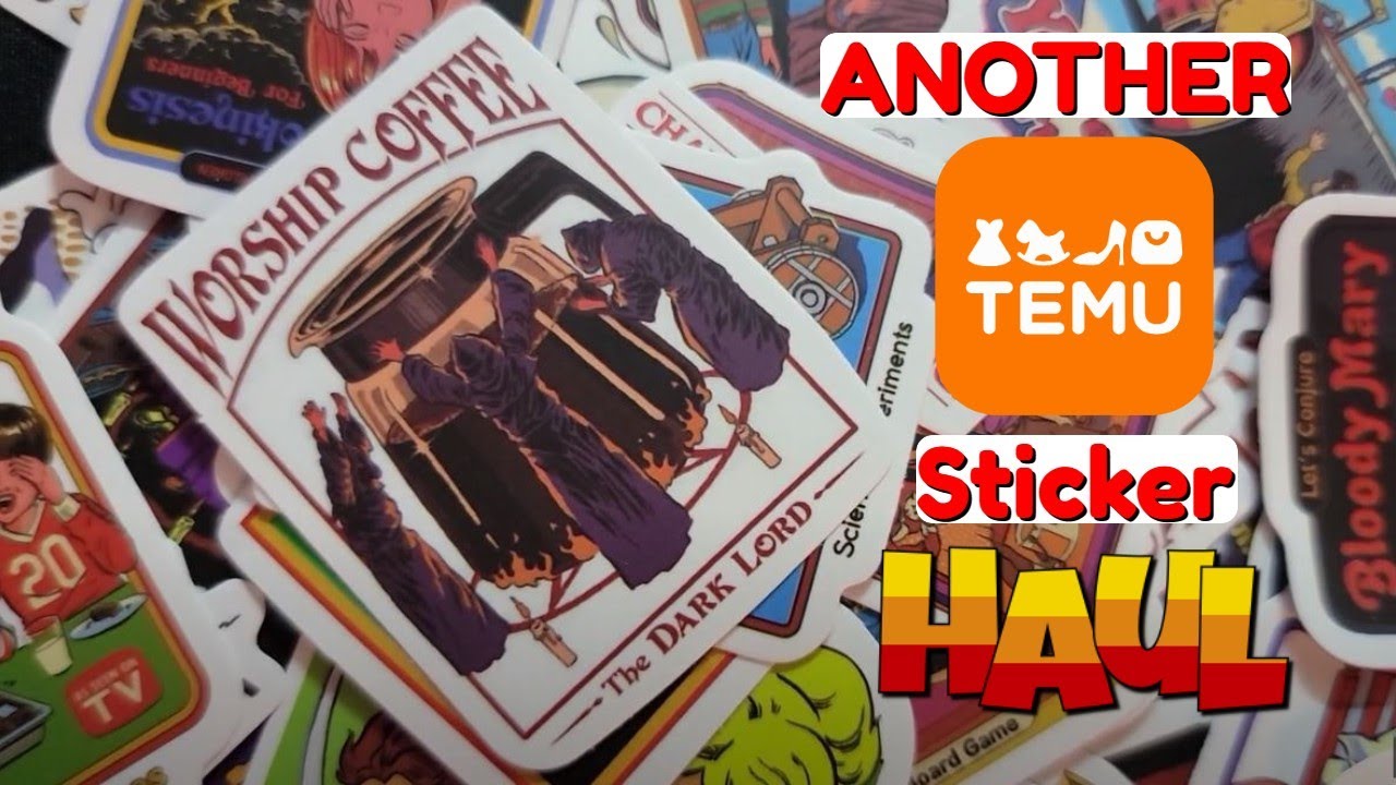 TEMU Horror Novelty Parody Sticker Haul