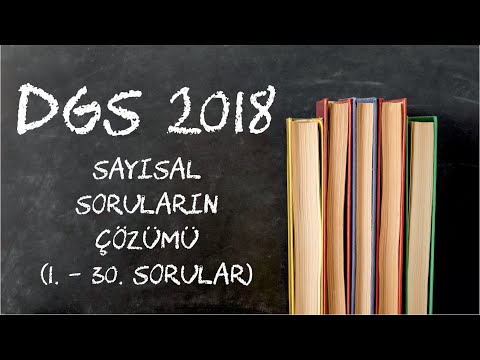 DGS 2018 - Matematik (1. - 30. sorular)