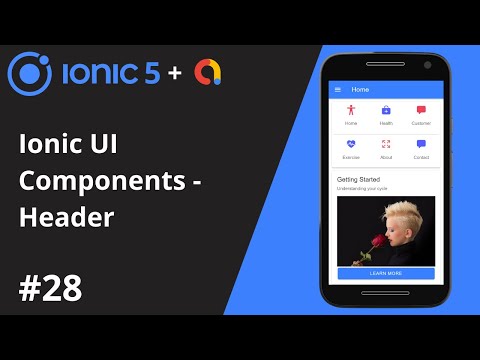 Ionic 5 Tutorial #28 - Ionic UI Component - Header