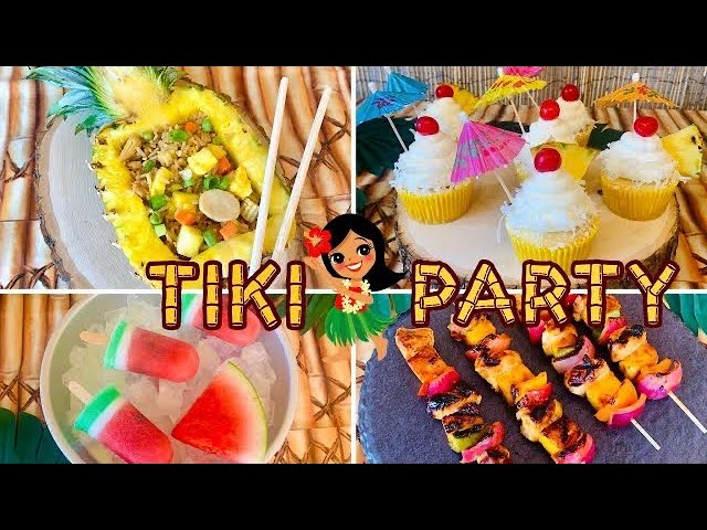 Hawaiian Luau Summer Party Ideas  DIY Tropical Buffet Table 