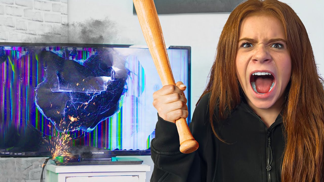 She Broke The TV! YouTube