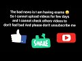 Hello friends An important message for you 😭