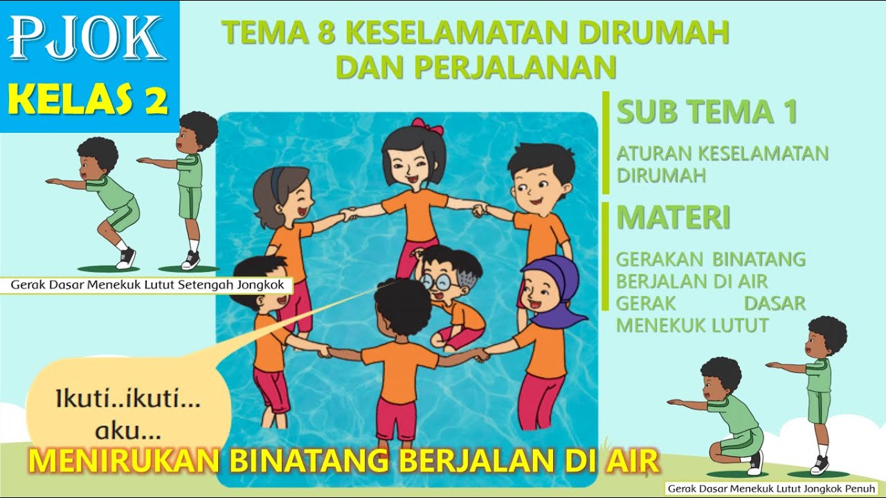 Pjok Kelas 2 Tema 8 Subtema 1 Menirukan Binatang Berjalan Di Air Gerak Dasar Menekuk Lutut Youtube Pjok Kelas 2 Tema 8 Subtema 1 Menirukan Binatang Berjalan Di Air Gerak Dasar Menekuk Lutut Youtube