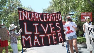 Protesters gathered outside Governor Newsom's Fair Oaks home amidst coronavirus inmate deaths