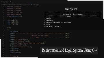 Registration and Login projects using C++ OOP