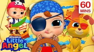 Aye Aye Captain Baby John 🏴‍☠ Bingo and Baby John | Little Angel Kids Songs Compilation