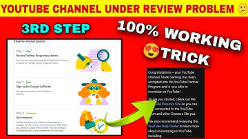 Youtube channel monetization 3rd step in progress😕Youtube monetization 3rd step get reviewed problem