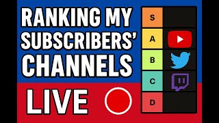 Ranking My Subscribers Channels Live!!!