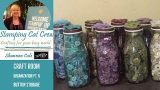 My Craft Room Organizaton Pt 6: Cute Button Storage idea