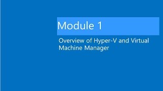 Module 1 Lab Video : Lab: Completing the Fabric for the VMM Environment