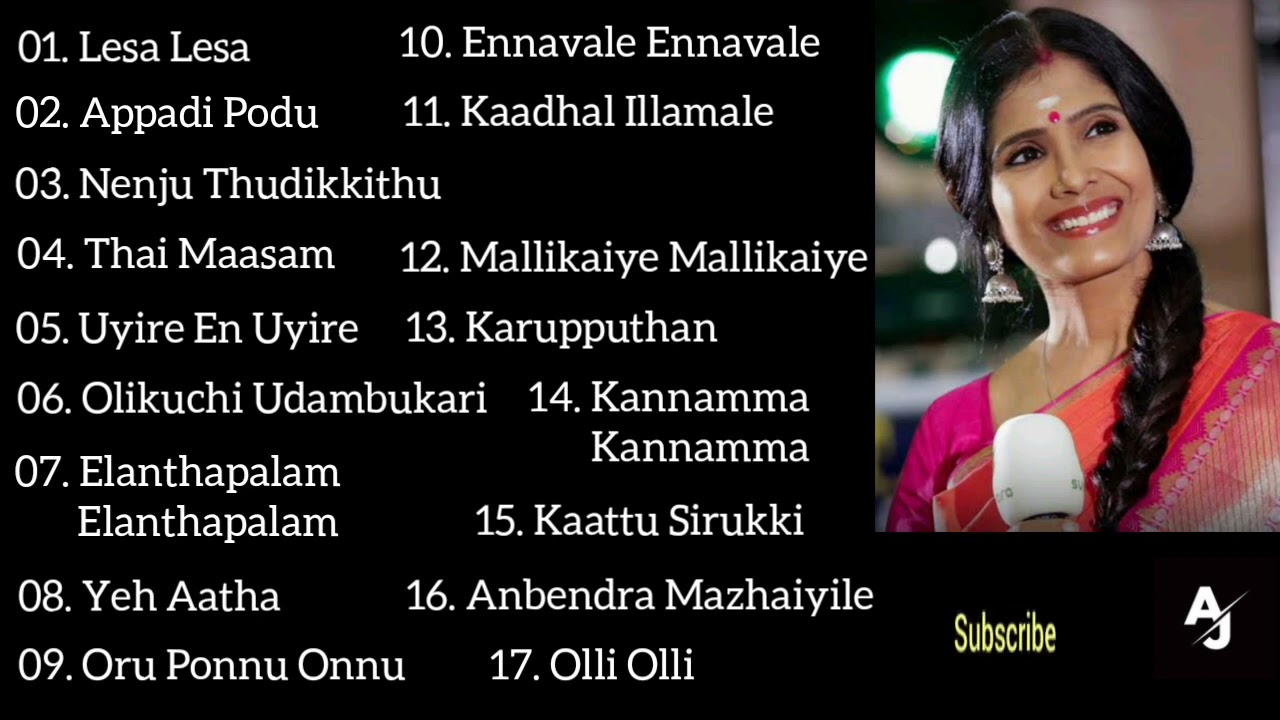 Anuradha Sriram Tamil Hits  All Time Favourite  Anuradha Sriram Tamil Songs Collection  Jukebox