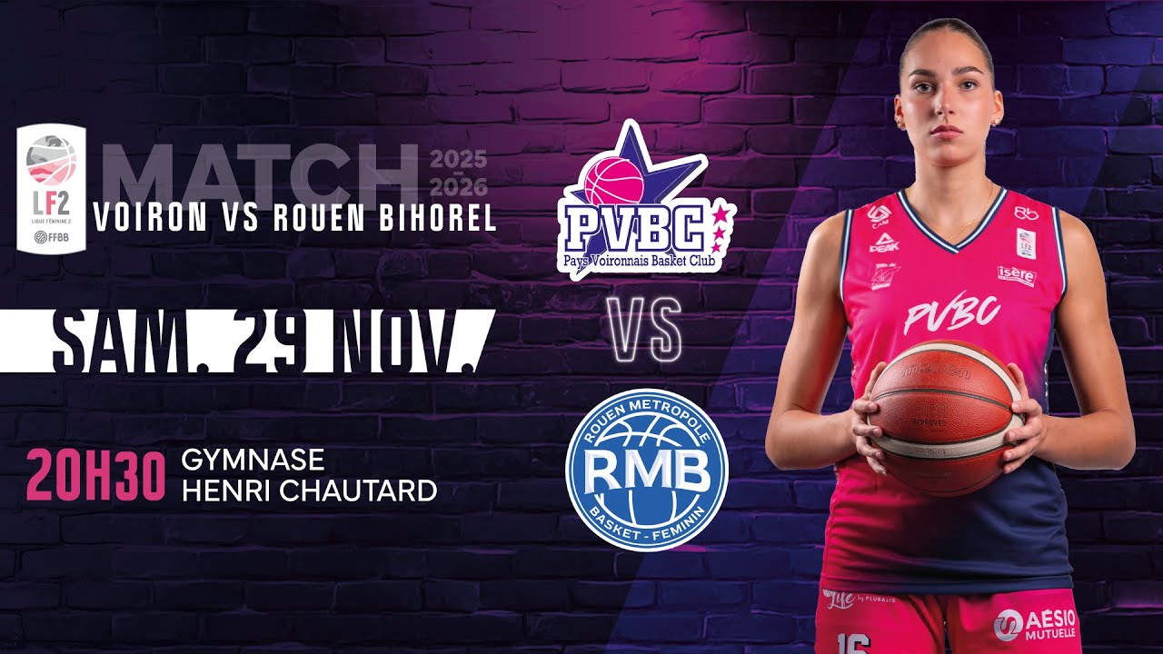 [REPLAY] Pays Voironnais BC - Rouen Bihorel | J9 Ligue Féminine 2 2025/2026