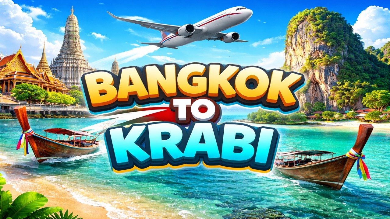 Bangkok to Krabi Journey complete Travel Experience #nocopyrightmusic #krabiisland #thailandtravel