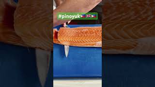 FISHCUTTING #pinoyuk #sushichef #foodislife #fishcutting #salmon #england #unitedkingdom 🇵🇭🇬🇧