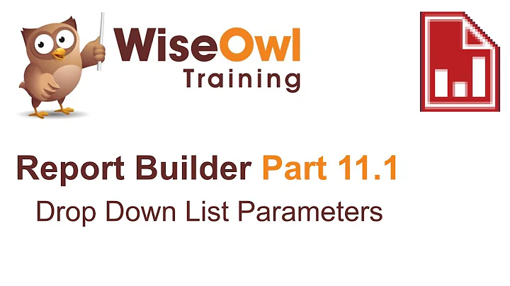 SSRS Report Builder Part 11.1 - Drop Down List Parameters