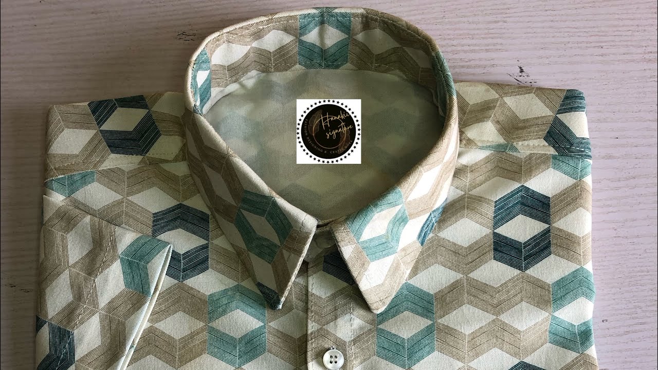 How to cut and sew Men’s button down short sleeve and easy tutorial). YouTube