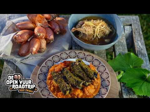 Kwartel met Thaise noedels en dolmas | De Open Vuur Roadtrip naar Zweden