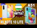 mi note 10 lite  vs A51 O'RTASIDA QISQACHA JANG QILIB KO'RDIK KAMERA TEST, PROGRAMMA TEST ,TO'LIQ