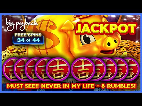 UNBELIEVABLE JACKPOT! Rakin' Bacon Deluxe Golden Blessings Slot - DIRECTOR'S CUT!