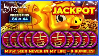 UNBELIEVABLE JACKPOT! Rakin' Bacon Deluxe Golden Blessings Slot - DIRECTOR'S CUT!