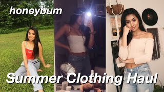 SUMMER TRY-ON CLOTHING HAUL 2018 | HONEYBUM