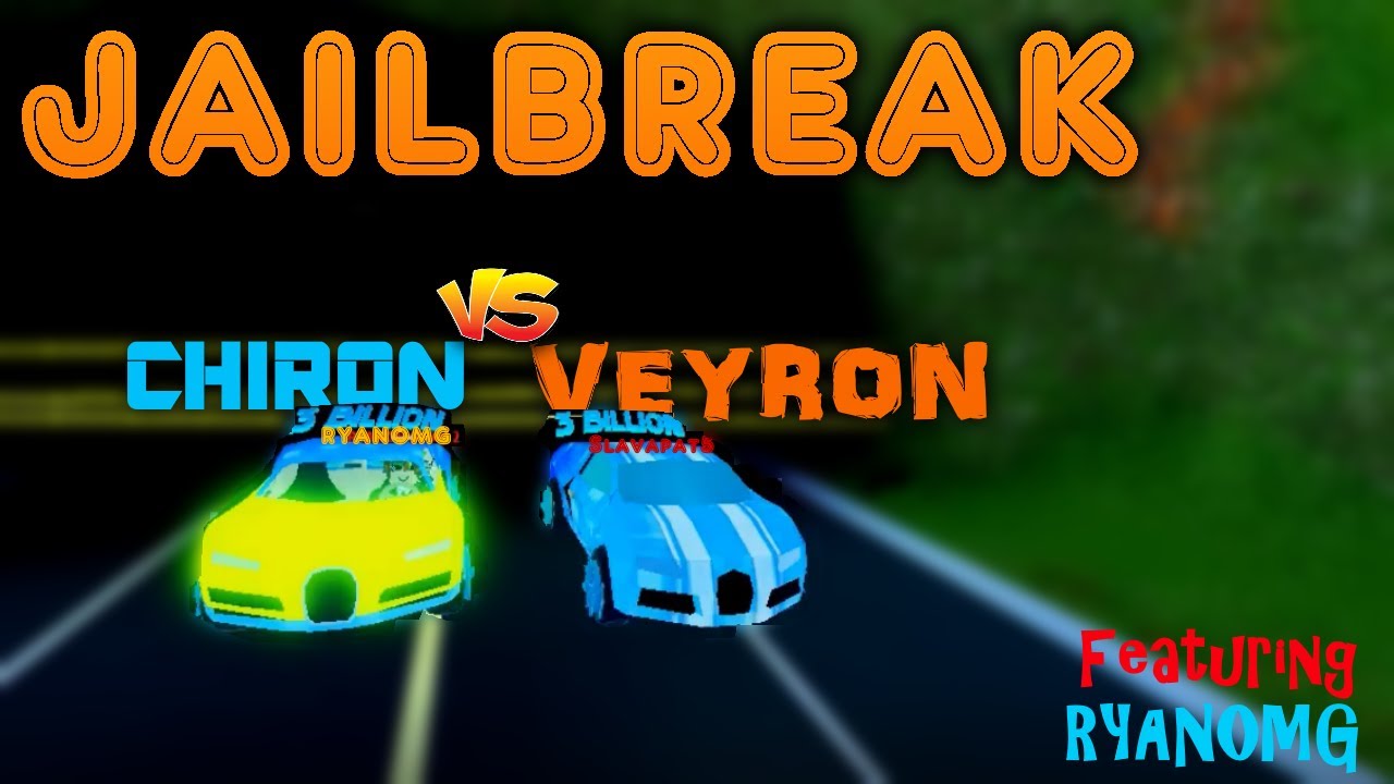 Bugatti Veyron Vs Bugatti Chiron In Jailbreak Roblox Ft Ryanomg Youtube - can the chiron beat the roadster roblox jailbreak youtube