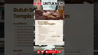 LOWONGAN KERJA TERBARU DI PT. Cendana Massage Indonesia #loker #lowongankerja #kerja #karir #job