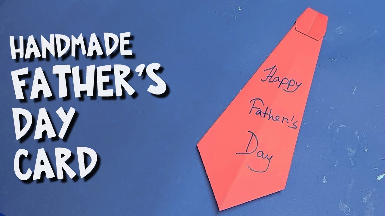 How to make Easy origami Tie for Fathers day - DIY Father's day card ...