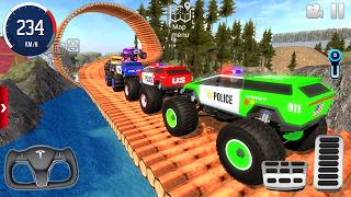 Mega Ramp Monster Truck Stunt Racing Impossible 3D - Extreme Police Car Race - Offroad GamePlay #3 screenshot 3