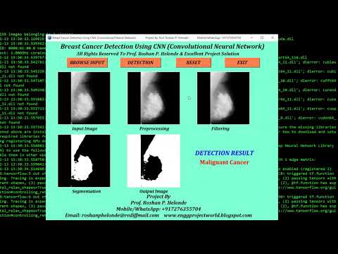 Breast Cancer Detection Using CNN Python Opencv | Breast Cancer Classification Using Python Project