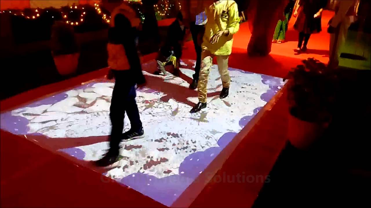 RESPONSE FLOOR PROJECTION DISPLAY LALITHPUR INDIA -- WEDDING